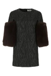 Saint Laurent Black Crewneck Mini Dress