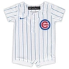 NIKE NEWBORN & INFANT NIKE WHITE CHICAGO CUBS OFFICIAL JERSEY ROMPER,3758523