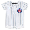 Nike Newborn And Infant Boys And Girls  White Chicago Cubs Official Jersey Romper In White