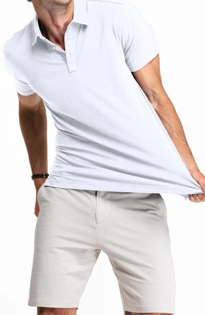 Swet Tailor All In Stretch Cotton Polo In White