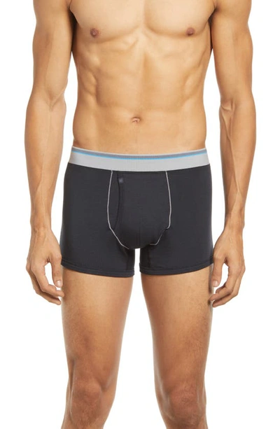 Mack Weldon 18 Hour Jersey Trunks In True Black