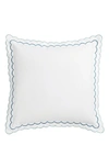 Matouk India Euro Sham In Cerulean