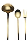 Mepra 3-piece Serving Set In Gold