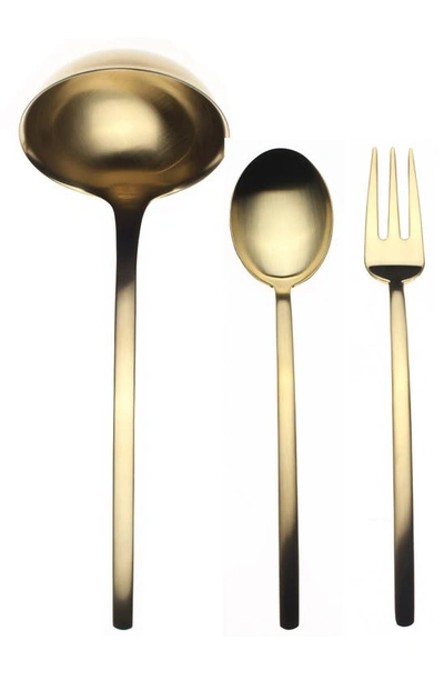 Mepra 3-piece Serving Set In Gold