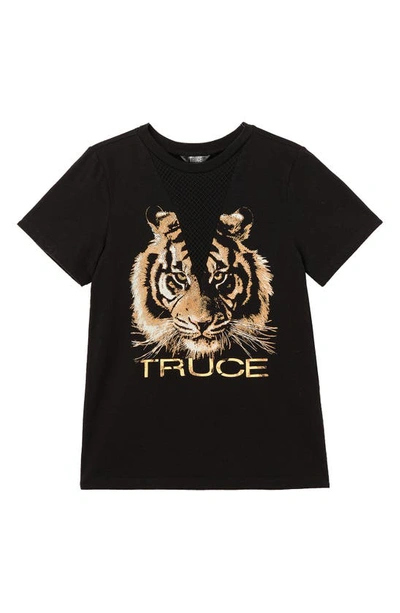 Truce Kids' Tiger Grapchic T-shirt In Black