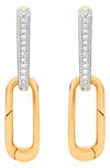Monica Vinader Alta Capture Diamond Earrings In Yellow Gold