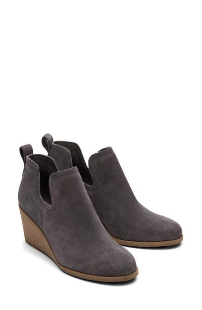 Toms Kallie Womens Faux Suede Slip On Wedge Boots In Multi