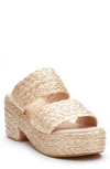 Coconuts By Matisse Ocean Ave Espadrille Platform Slide Sandal In Gold