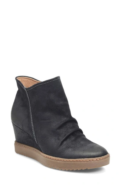 Söfft Siri Waterproof Wedge Bootie In Blue