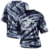 Wear By Erin Andrews Navy New England Patriots Tie-dye T-shirt In Navy