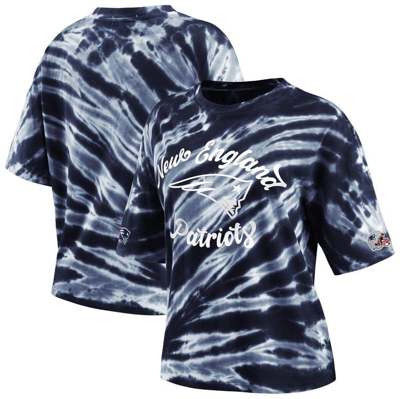 Wear By Erin Andrews Navy New England Patriots Tie-dye T-shirt