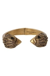 Kurt Geiger Eagle Hinged Bangle Bracelet In Crystal Dorado