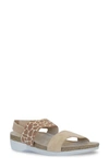 Munro Pisces Sandal In Sand Giraffe Suede