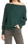 TREASURE & BOND OFF THE SHOULDER THERMAL KNIT TOP,TB446581MI