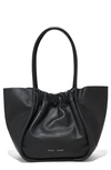 Proenza Schouler Large Ruched Leather Tote In Black