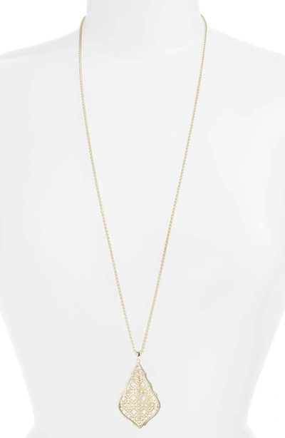 Kendra Scott 'aiden' Pendant Necklace In Gold