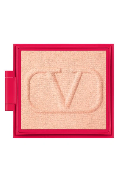 Valentino Go-clutch Refillable Compact Finishing Powder Refill Pan In 01 Very Light