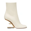 Fendi First 105mm Ankle Boots In Blanc