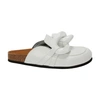 Jw Anderson Shearling Leather Chain Loafer Mules In White