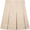 BURBERRY BEIGE SKIRT FOR GIRL WITH EMBROIDERED LOGO,8048490