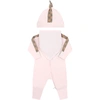BURBERRY PINK SET FOR BABY GIRL WITH ICONIC CHECK VINTAGE,8048410