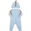 BURBERRY LIGHT-BLUE SET FOR BABYKIDS WITH ICONIC CHECK VINTAGE,8048409
