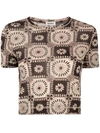 Nanushka Yareli Recycled Mesh Jersey T-shirt In Black