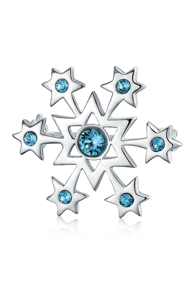 Bling Jewelry Sterling Silver Cz Snowflake Brooch