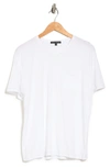 Robert Barakett Magog Rolled Edge V-neck T-shirt In White
