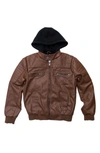 X-ray Knit Hood Jacket In Tan