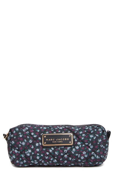 Marc Jacobs Quilted Nylon Patterned Cosmetic Bag In Blue Mirage Multi