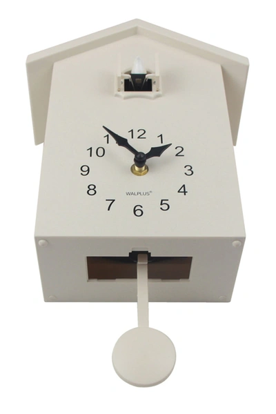Walplus White Minimalist Cuckoo Clock In Multi