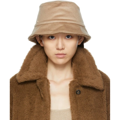 Max Mara Cashmere-camel-silk Reversible Bucket Hat