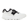 DUNHILL WHITE & BLACK AERIAL STRAP SNEAKERS