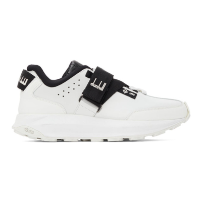 Dunhill White & Black Aerial Strap Trainers In 100 White