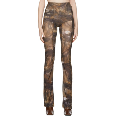 Knwls Black & Brown Sheer Halycon Trousers In Cats