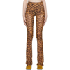 KNWLS YELLOW & BROWN SHEER HALYCON TROUSERS