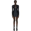Coperni Black Cut Out Draped Minidress In Black