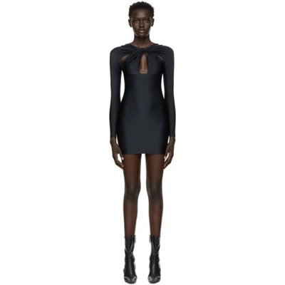 Coperni Black Cut Out Draped Minidress