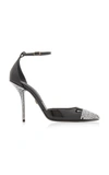 Dolce & Gabbana Cardinale 105 Rhinestone Embellished Pumps In Patent Leather In Black