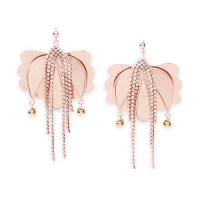 La Doublej Tulip Drop Earrings In Oro Rosa