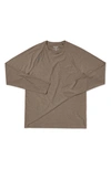 Rhone Crew Neck Long Sleeve T-shirt In Granite Heather