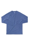 Rhone Crew Neck Long Sleeve T-shirt In Sodalite Heather