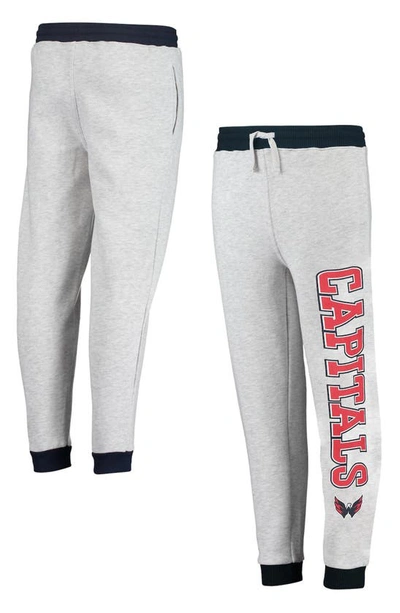 Zzdnu Outerstuff Kids' Youth Heathered Gray Washington Capitals Skilled Enforcer Sweatpants In Heather Gray