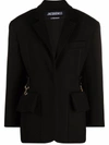 Jacquemus Black La Veste Terra Blazer In Black