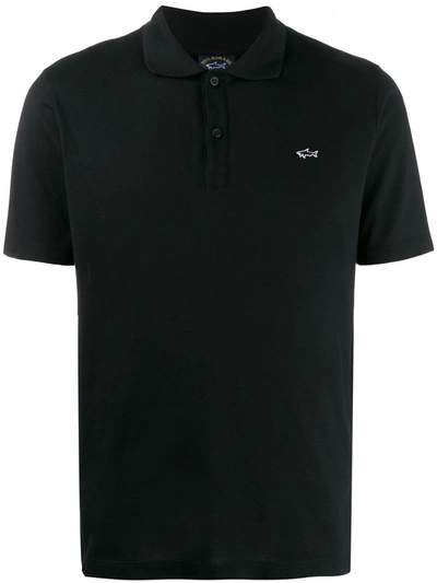 Paul & Shark Logo Polo In Black