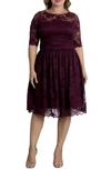 Kiyonna Women's Plus Size Luna Lace Dress In Purple