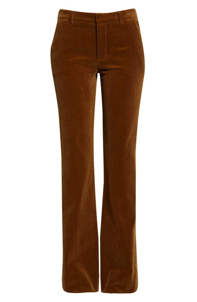 Saint Laurent Cotton Corduroy Pants In 2121 Cognac