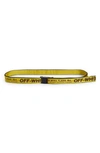 Off-white Classic Industrial Web Logo Belt In Giallo