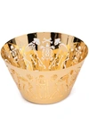 Ghidini 1961 Perished Openwork Steel Bowl In Gold